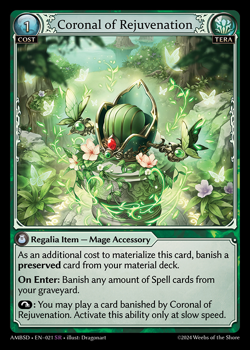 First Play: Coronal of Rejuvenation