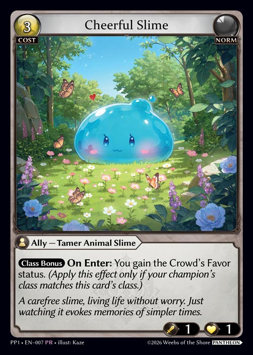 Cheerful Slime - Pantheon Pack 1 Grand Archive spoiler