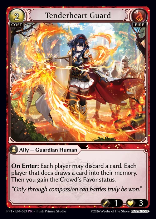 Tenderheart Guard - Pantheon Pack 1 Grand Archive spoiler