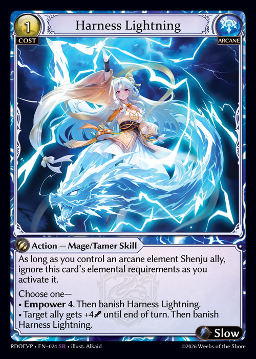 Harness Lightning - Radiant Origins Event Pack Grand Archive spoiler