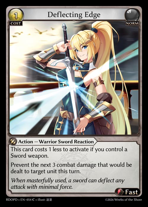 Deflecting Edge - Radiant Origins Pantheon Decks Grand Archive spoiler