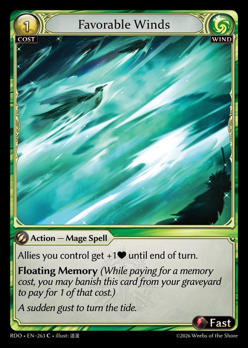 Favorable Winds - Radiant Origins Grand Archive spoiler