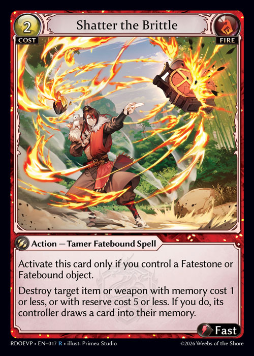 Shatter the Brittle - Radiant Origins Event Pack Grand Archive spoiler