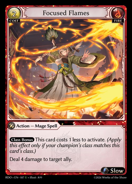 Focused Flames - Radiant Origins Grand Archive spoiler