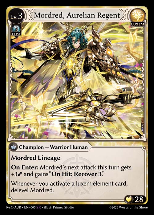 Mordred, Aurelian Regent