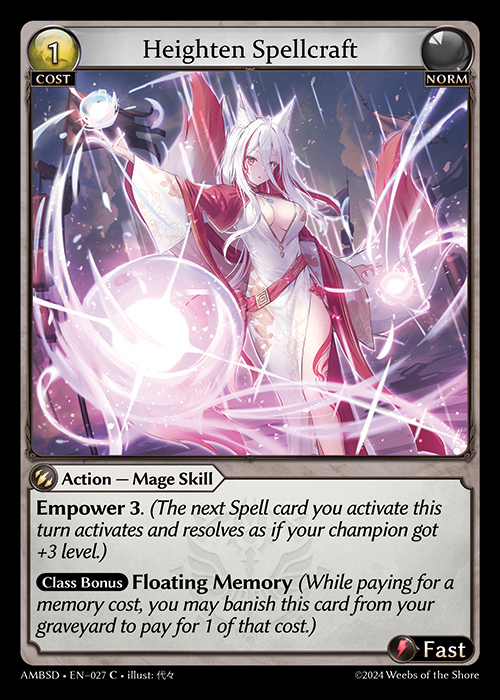 First Play: Heighten Spellcraft