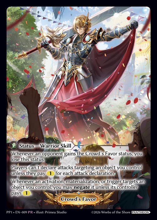 Crowd's Favor - Pantheon Pack 1 Grand Archive spoiler