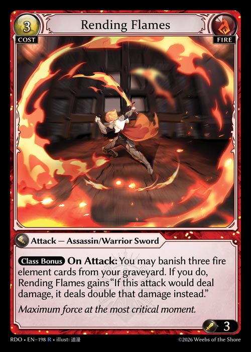 Rending Flames - Radiant Origins Grand Archive spoiler