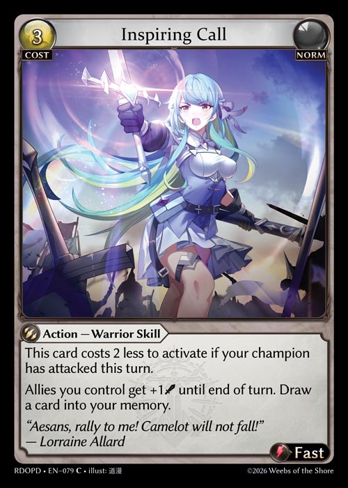 Inspiring Call - Radiant Origins Pantheon Decks Grand Archive spoiler
