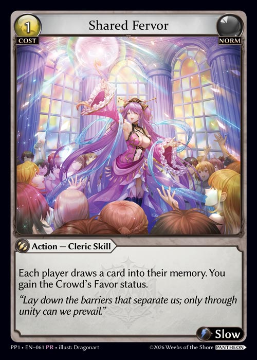 Shared Fervor - Pantheon Pack 1 Grand Archive spoiler