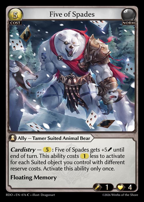 Five of Spades - Radiant Origins Grand Archive spoiler