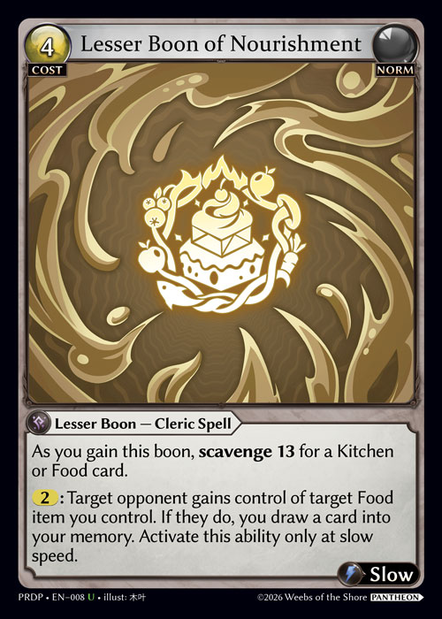 Lesser Boon of Nourishment