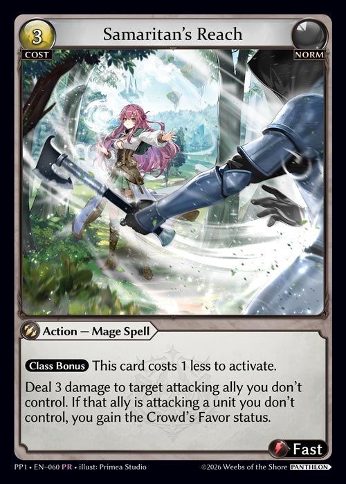 Samaritan's Reach - Pantheon Pack 1 Grand Archive spoiler