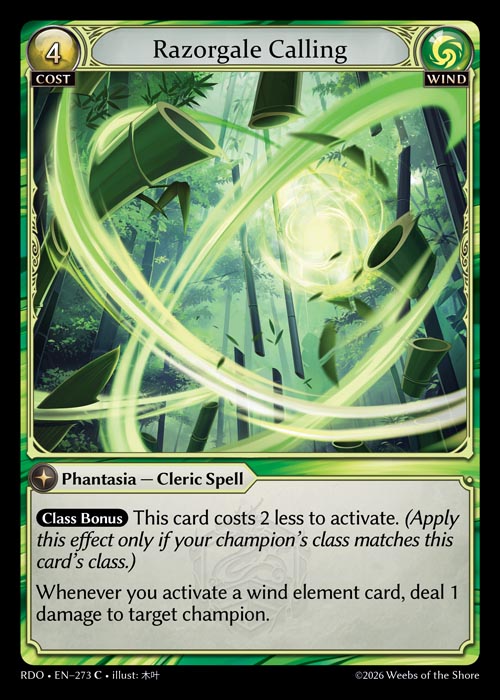 Razorgale Calling - Radiant Origins Grand Archive spoiler