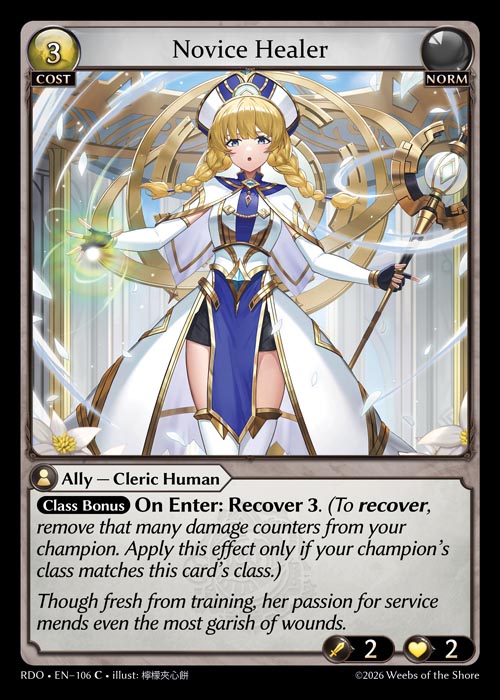 Novice Healer - Radiant Origins Grand Archive spoiler