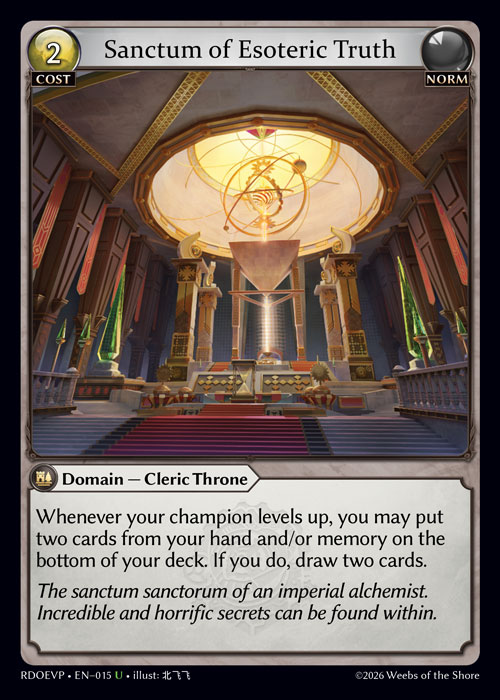 Sanctum of Esoteric Truth - Radiant Origins Event Pack Grand Archive spoiler