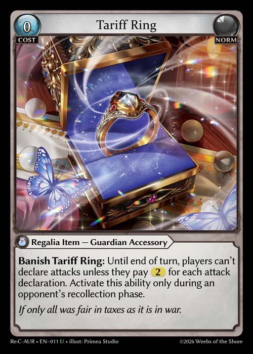 Tariff Ring - Re:Collection Aurelian Regent Grand Archive spoiler