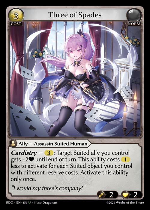 Three of Spades - Radiant Origins Grand Archive spoiler