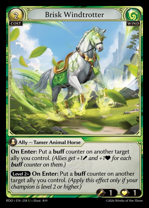 Brisk Windtrotter - Radiant Origins Grand Archive spoiler