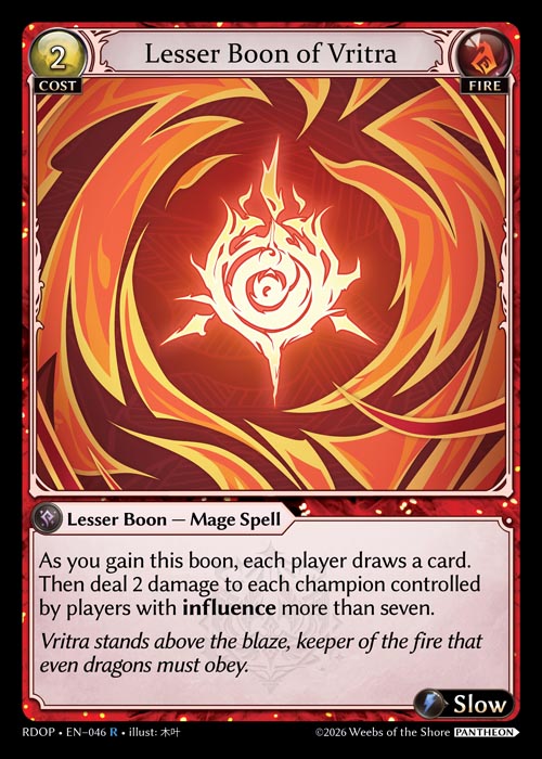 Lesser Boon of Vritra - Radiant Origins: Pantheon Grand Archive spoiler