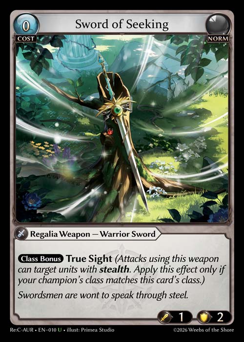 Sword of Seeking - Re:Collection Aurelian Regent Grand Archive spoiler