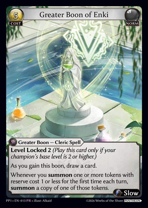 Greater Boon of Enki - Pantheon Pack 1 Grand Archive spoiler