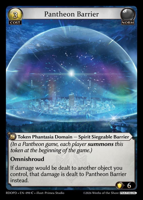 Pantheon Barrier - Radiant Origins Pantheon Decks Grand Archive spoiler