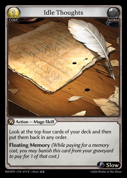 Idle Thoughts - Radiant Origins Pantheon Decks Grand Archive spoiler