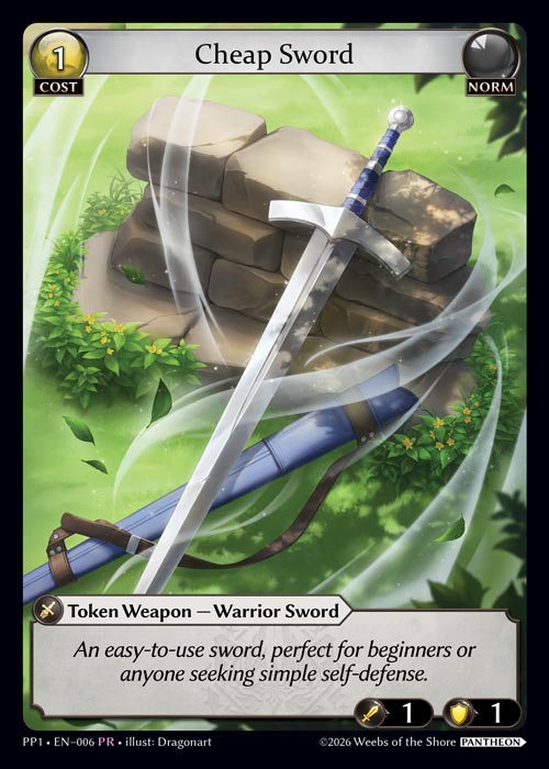 Cheap Sword - Pantheon Pack 1 Grand Archive spoiler
