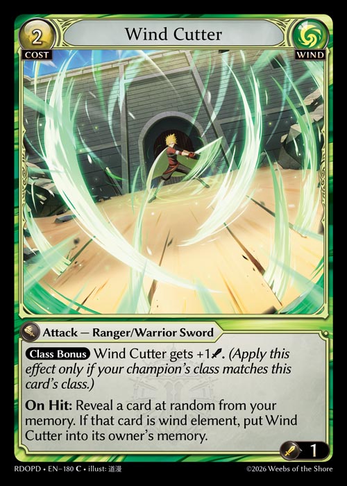 Wind Cutter - Radiant Origins Pantheon Decks Grand Archive spoiler