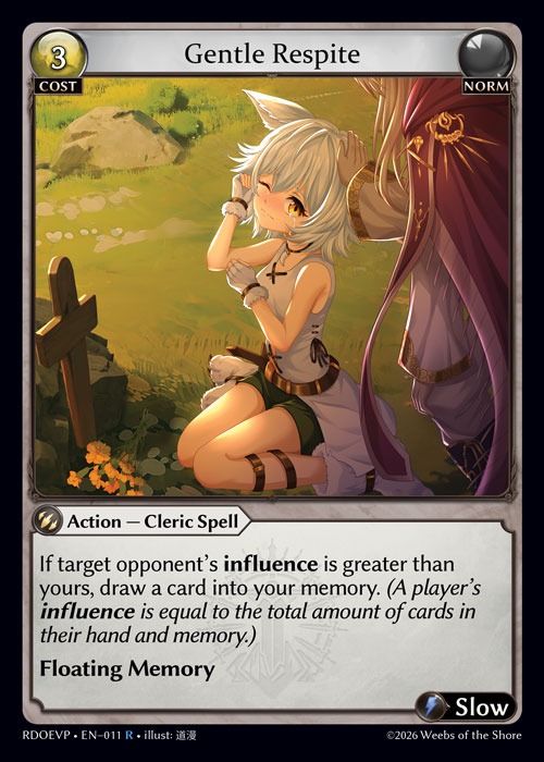 Gentle Respite - Radiant Origins Event Pack Grand Archive spoiler