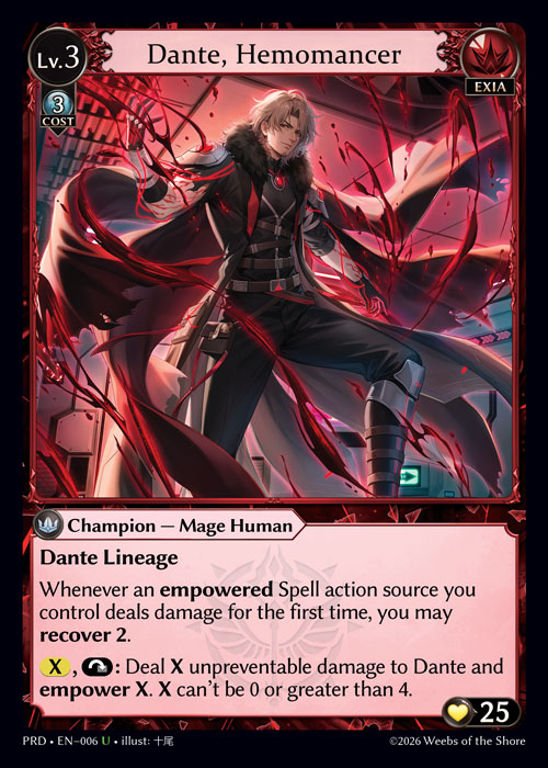 Dante, Hemomancer