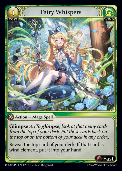 Fairy Whispers - Radiant Origins Event Pack Grand Archive spoiler
