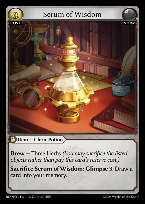 Top 1 User: Serum of Wisdom