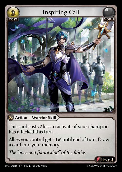 Inspiring Call - Re:Collection Aurelian Regent Grand Archive spoiler