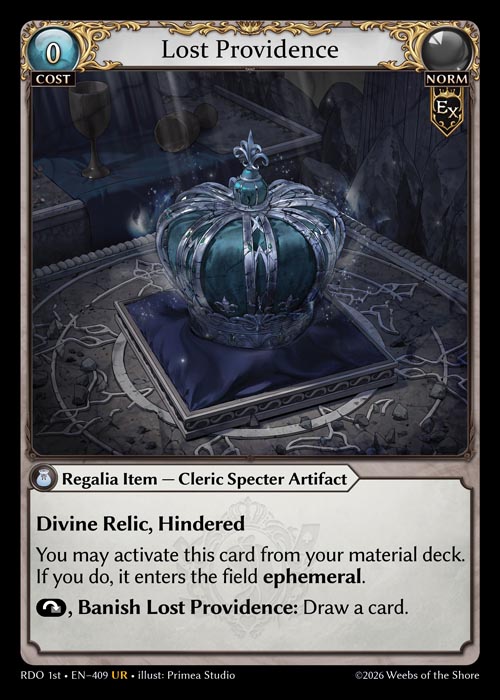 Lost Providence - Radiant Origins First Edition Grand Archive spoiler