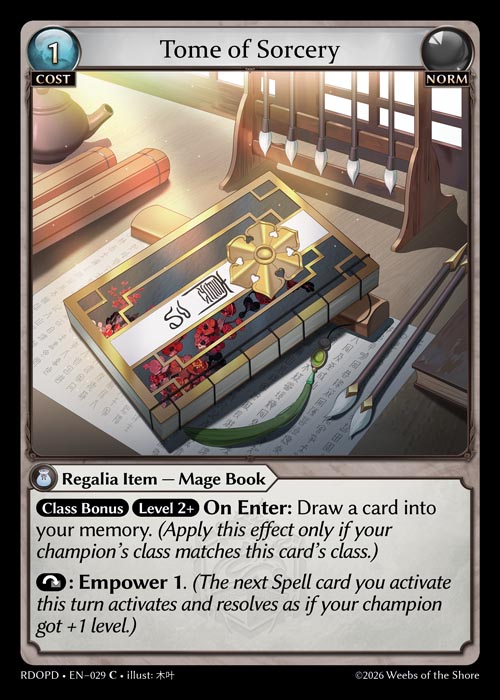 Tome of Sorcery - Radiant Origins Pantheon Decks Grand Archive spoiler