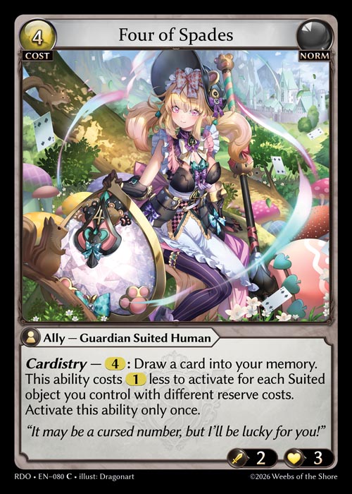 Four of Spades - Radiant Origins Grand Archive spoiler