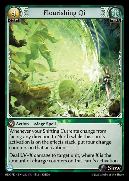 Flourishing Qi - Radiant Origins Pantheon Decks Grand Archive spoiler