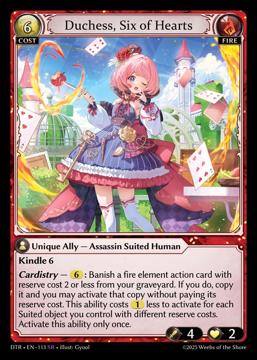 その他 grand archive Duchess Six of Hearts CSR Duchess, Six of Hearts - Index - Grand Archive Card Database