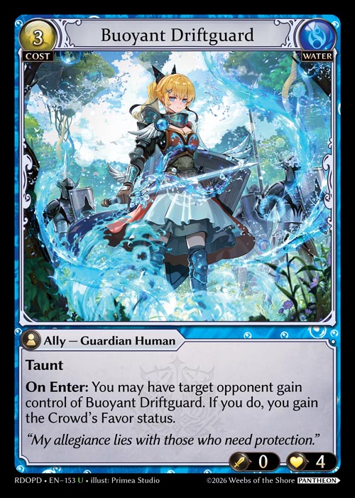 Buoyant Driftguard - Radiant Origins Pantheon Decks Grand Archive spoiler