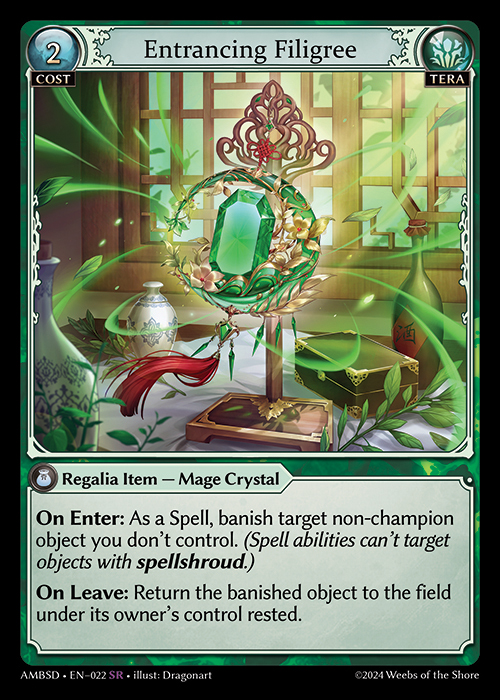 Entrancing Filigree (Mortal Ambition Starter Decks) - Index