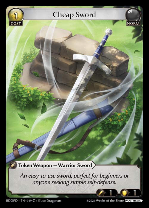 Cheap Sword - Radiant Origins Pantheon Decks Grand Archive spoiler
