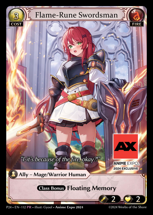 その他 Grand Archive PR Flame-Rune Swordsman Flame-Rune Swordsman (Promotional 2024) - Index - Grand