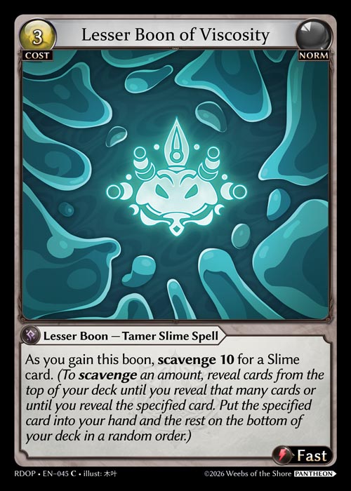 Lesser Boon of Viscosity - Radiant Origins: Pantheon Grand Archive spoiler