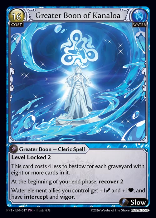 Greater Boon of Kanaloa - Pantheon Pack 1 Grand Archive spoiler