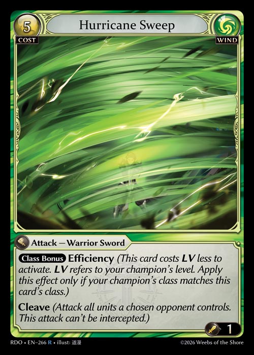 Hurricane Sweep - Radiant Origins Grand Archive spoiler