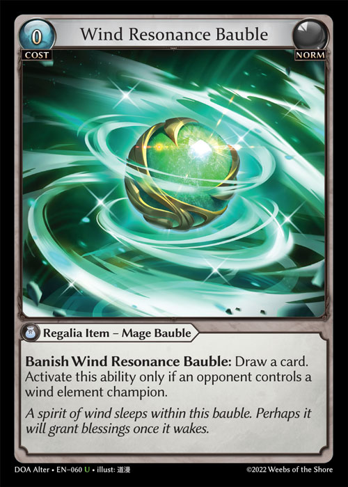 Wind Resonance Bauble - Index - Grand Archive Card Database