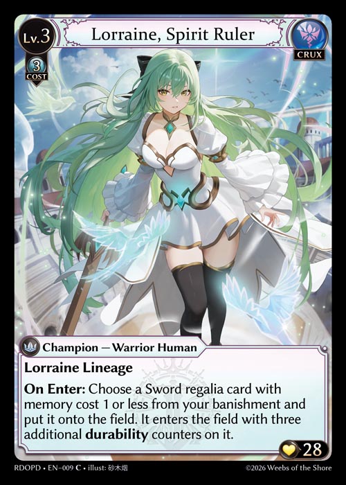 Lorraine, Spirit Ruler