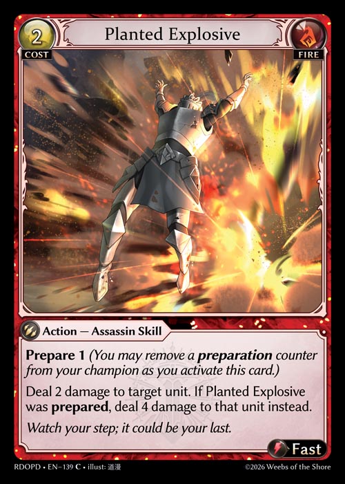 Planted Explosive - Radiant Origins Pantheon Decks Grand Archive spoiler